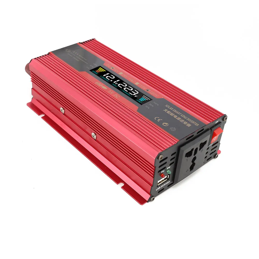 ЖК-дисплей Автомобильный инвертирующий усилитель мощности DC 12VTo AC 220V адаптер трансформатор инвертор мощности