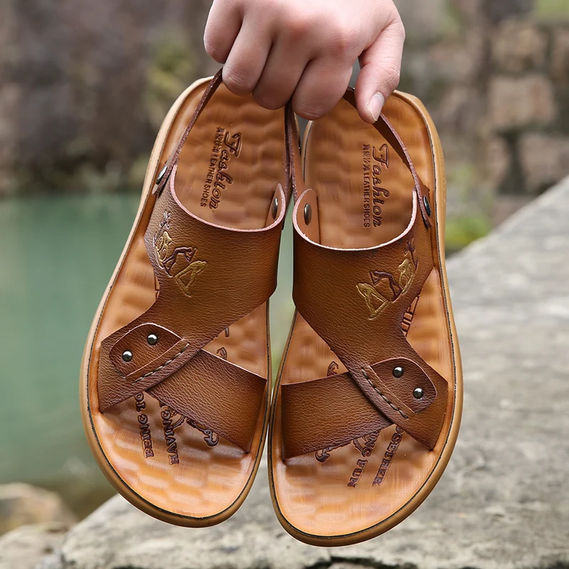 

2019 new beach men's shoes sandals large size classic shoes summer men's shoes flip flops men's sandals water sandals 72