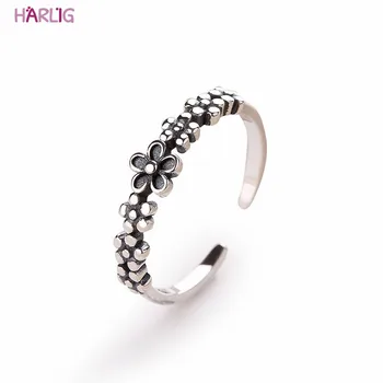 

Vintage resizable sterling silver 925 antique finish minimalism ring for women allergy free fashion jewelry
