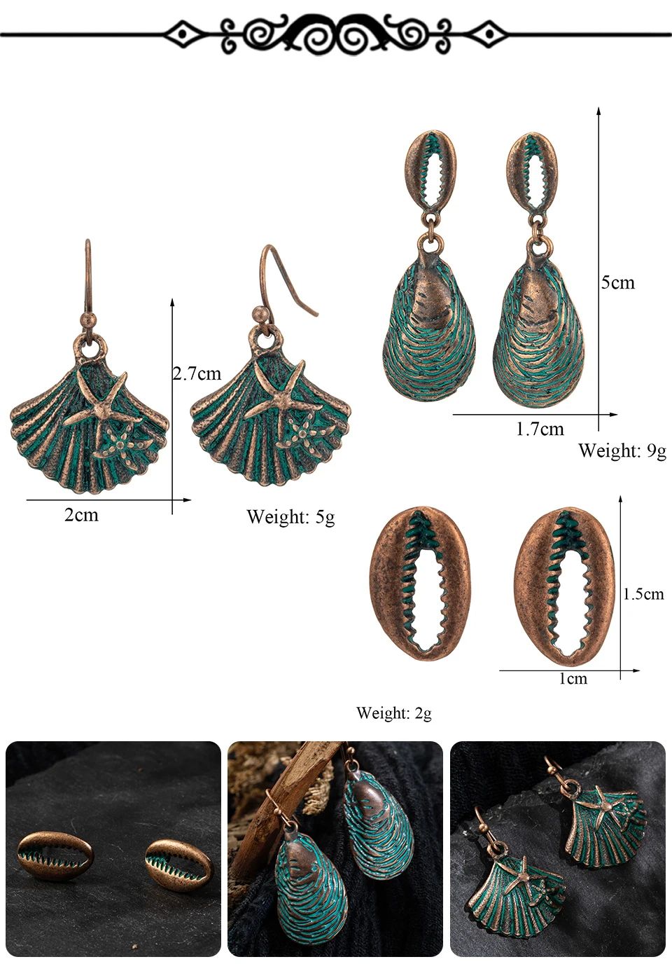Bohemian Earrings Set Vintage Shell Tassel Oversize Round Hoop Dangle Drop Earrings For Women Indian Jewelry Party Gift