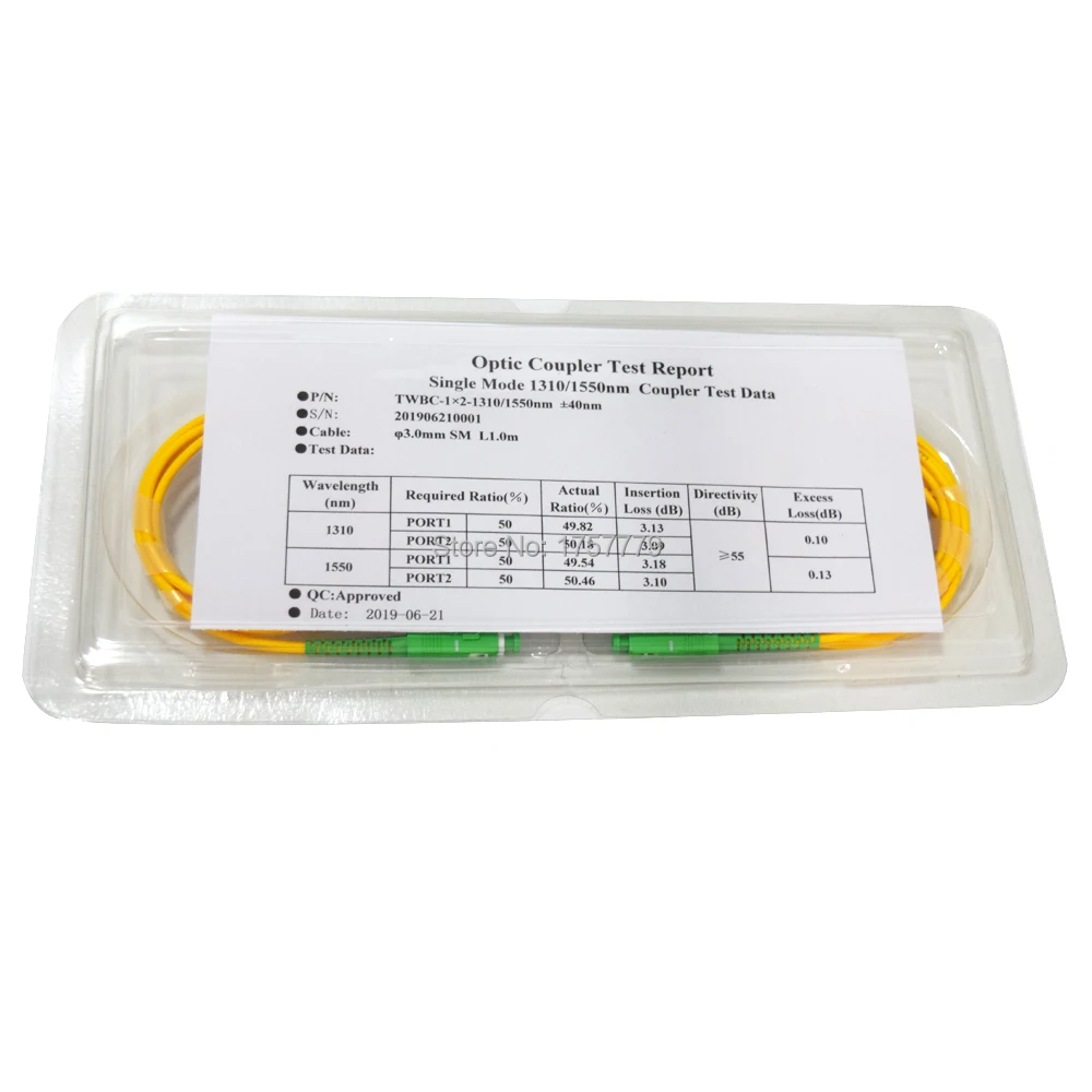 SCAPC 1X2 PLC одномодовый волоконно-оптический разветвитель FTTH PLC SCAPC 1x2 PLC оптический разветвитель оптический FBT Муфта