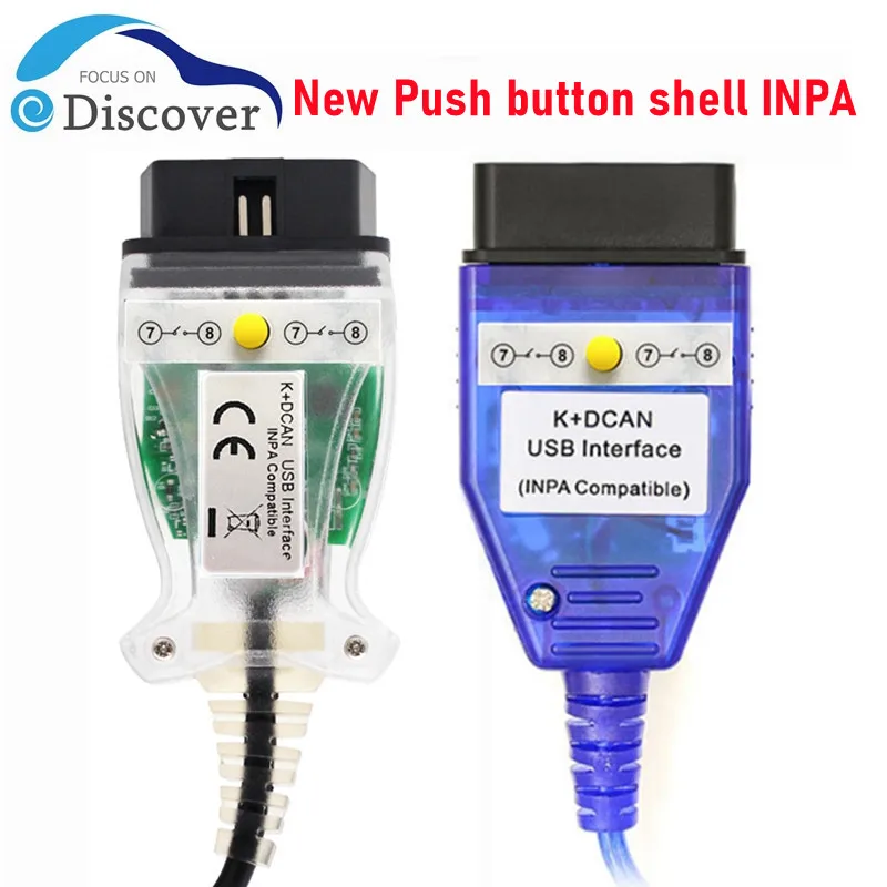 For BMW INPA K+DCAN USB Compatible Interface FTDI Chip New Design Switch K CAN DCAN Push button Shell Diagnostic | Автомобили и