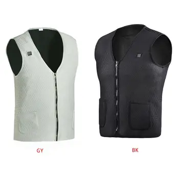 

Men Women Winter Outdoor USB Smart Heated Vest Casual Electric Heating Waistcoat Warm Washable Hiking Body Warmer Jacket M-4XL