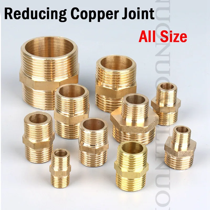 2 шт. Шестигранная Соединительная гайка из латуни трубопроводная арматура Медь