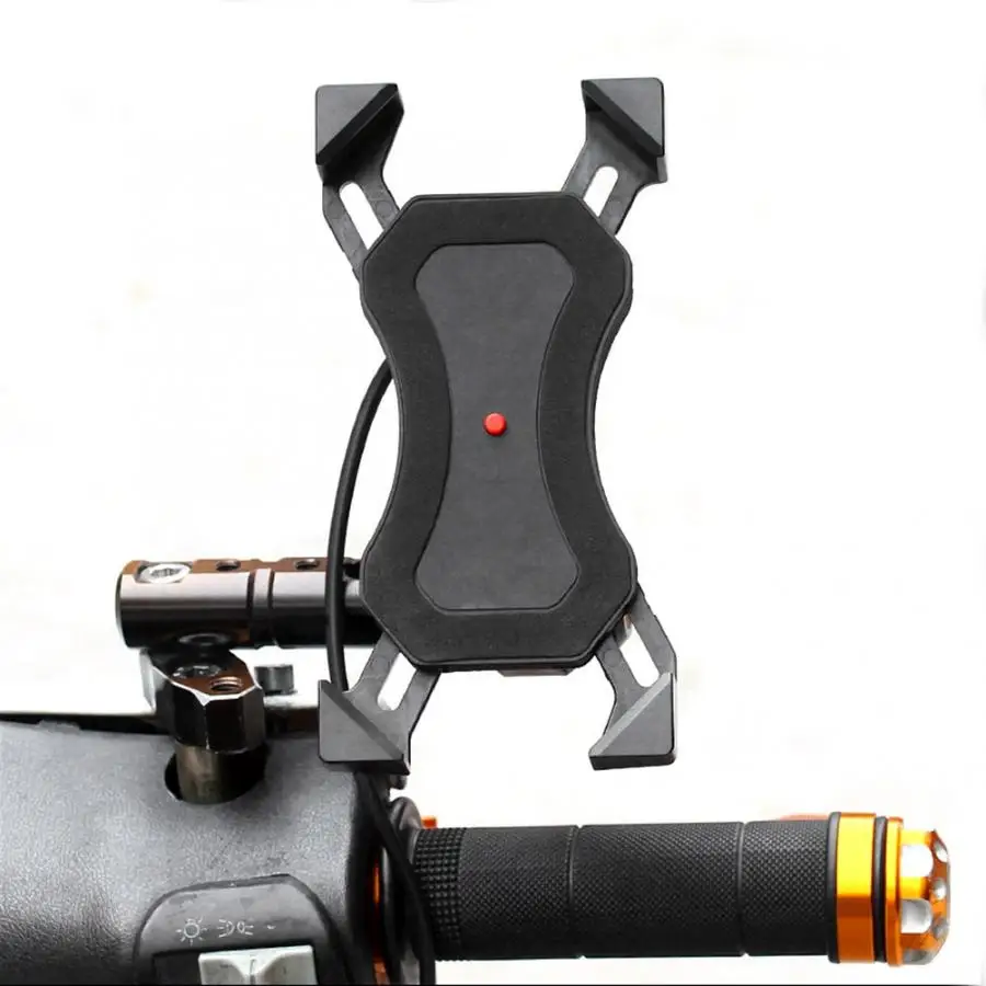 

New Motorcycle Universal Phone GPS Navigator Bracket Nonslip Holder 12V USB Charger Mirror Base USB Phone Charger Bracket