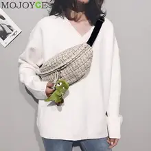 Шерстяная поясная сумка на груди модная женская мультяшная плюшевый динозавр кукла поясная сумка модная сумка через плечо