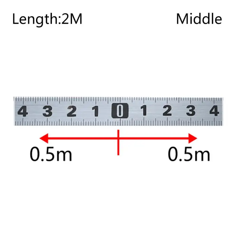 Рулетка Метрическая 1 м-5 м Торцовочная измерительная лента стальная линейка для Т-образной дорожки станок пила стол Деревообрабатывающие инструменты - Цвет: Middle   2M