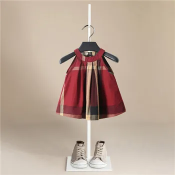 

Sling Kids Girls Dresses Sweet Embroidery Edge High Waist Dress Girl Floral Decoration kids dresses for girls Princess Dress