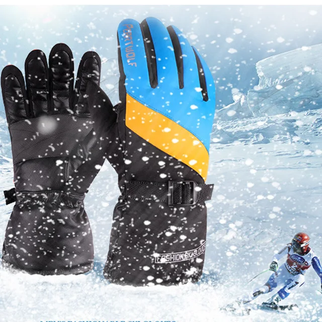 US $12.84 Winter Professional Ski Gloves Girls Boys Adult Waterproof Warm Gloves Snow Kids Windproof Skiing S