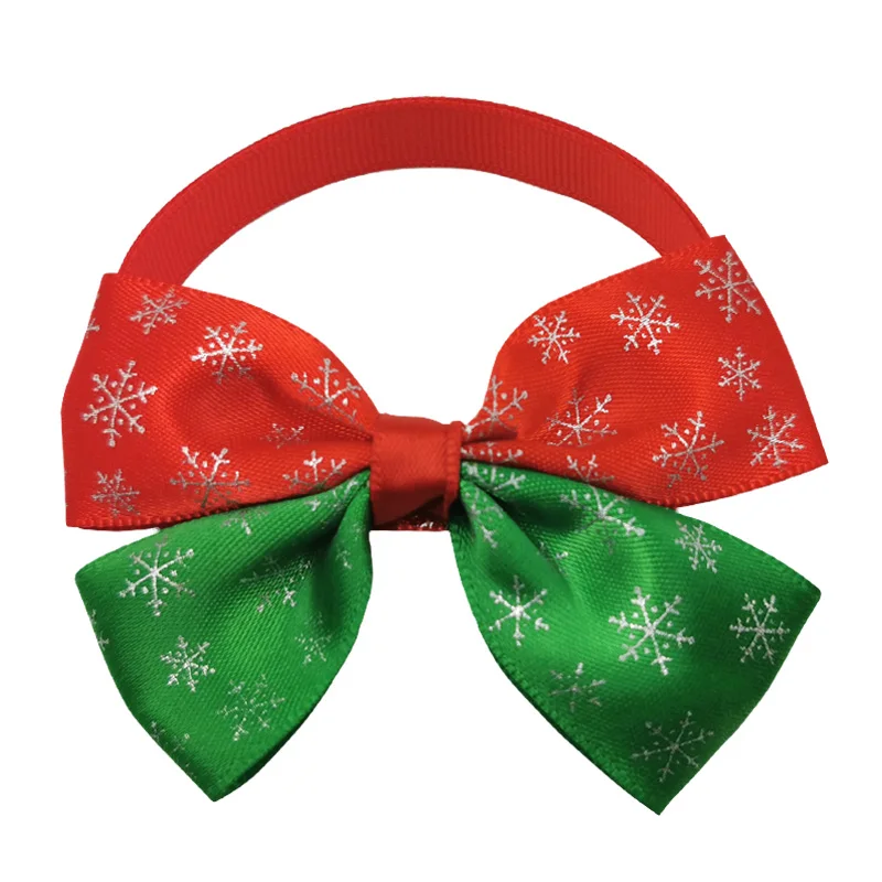 Christmas Pet Dog Grooming Accessories Santa Puppy Dog Cat Bow Tie Adjustable Bows For Dogs Pet Products Mix Colors Wholesale
