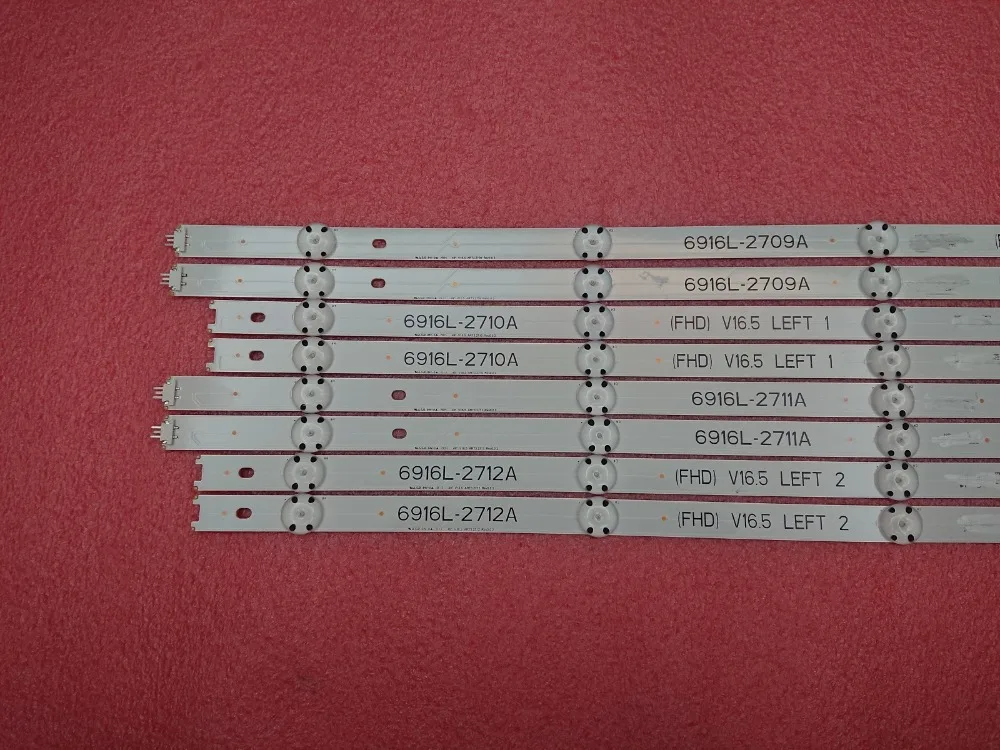Новинка; 10 шт./набор = 80 шт. светодиодный полосы для LG 49LH570V 49LF5100 49LJ5100 49LH590V 49LH570V UE49K6300AK 6916L-2709A 2710A 6916L-2711A 2712A