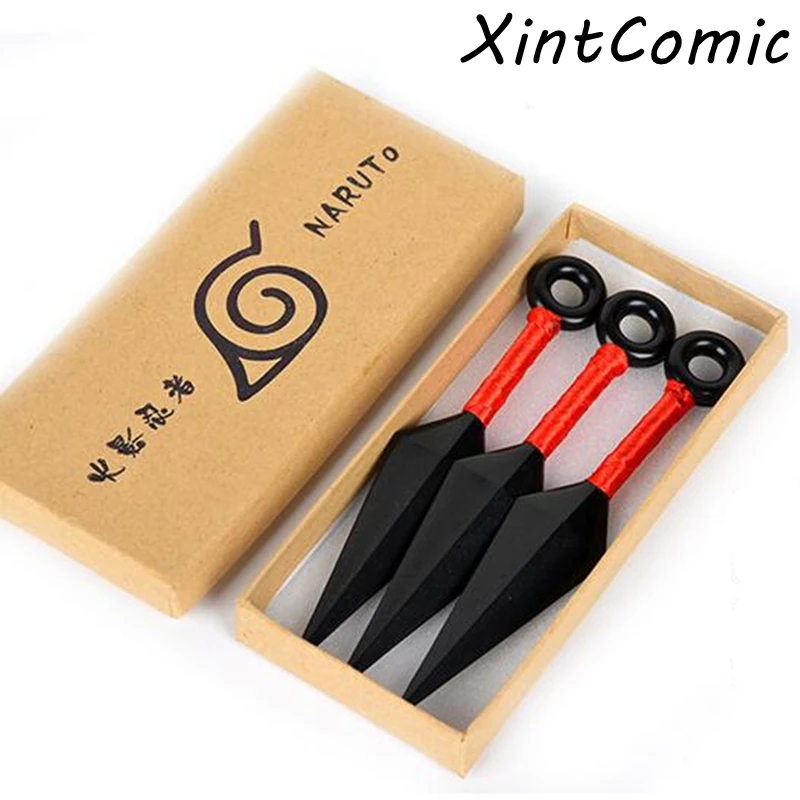 NARUTO Uzumaki Naruto Hatake Kakashi Uchiha Sasuke Deidara PVC Kunai Shuriken Weapons Hand Sword Headband Csoplay Accessories