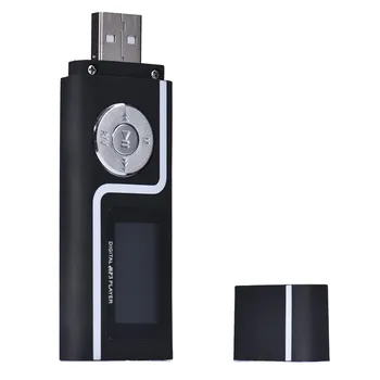 

25# Portable Usb Mp3 Music Player Digital Lcd Screen Support 16gb Tf Card & Fm Radio With Microphone Black Blue Mp3 Player