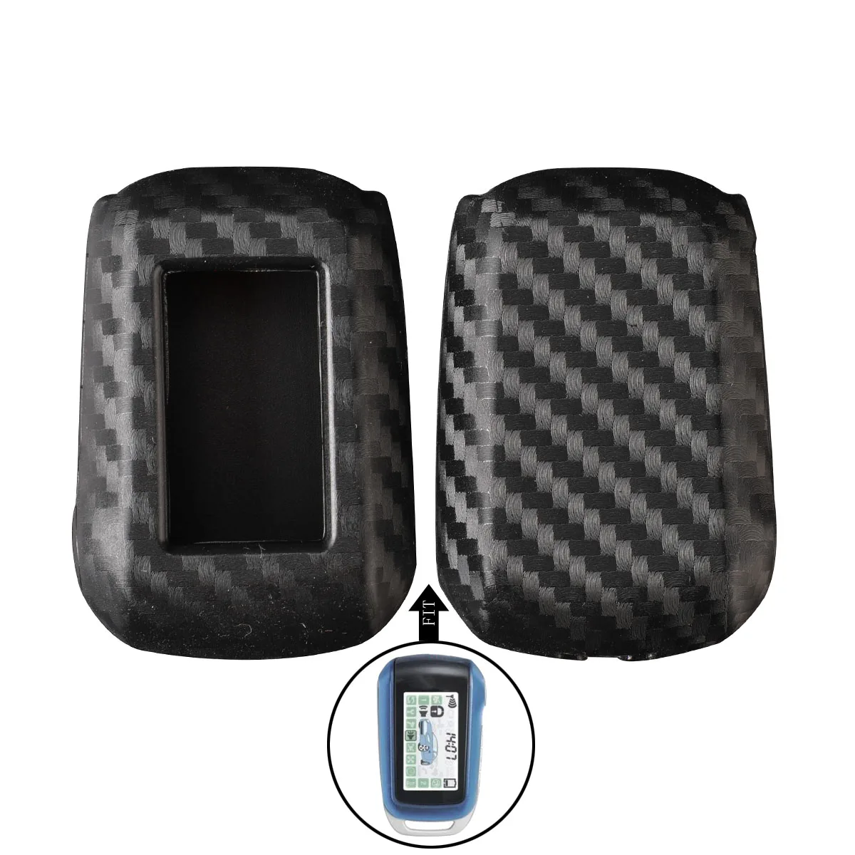 

Carbon Silicone Case Cover Key Case Shell For Starline A92 A94 A62 A64 Case keychain LCD 2 way car alarm system remote control
