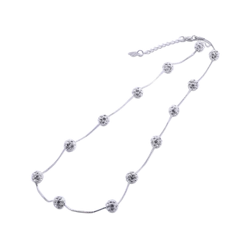 

925 Sterling Silver 13pcs Big Rhinestone Shell Pearl Necklaces For Women Crystal Collar Choker Fashion Jewelry