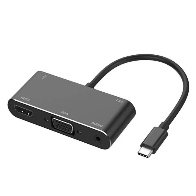 Type-C к HDMI+ VGA+ USB3.0HUB+ PD многопортовый адаптер конвертер Зарядка для ноутбука/телефона