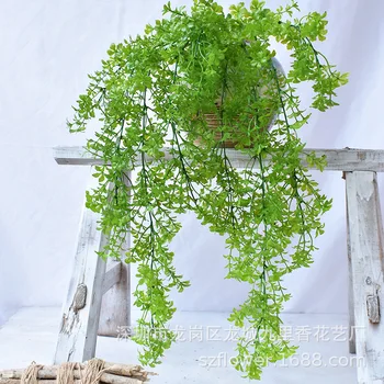 

Spray Color Model Long Clover Rattan Home by Our Wall Hangers Decorative Flower Plastic Plant Wall with Wood