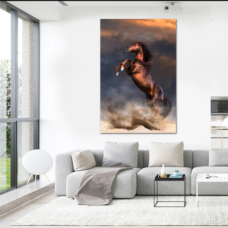 100x150cm Cheap Big Size Canvas Wall Art Horse Painting Decorative Wall Pictures Canvas Prints Custom Photo Painting No Frame Painting Calligraphy Aliexpress