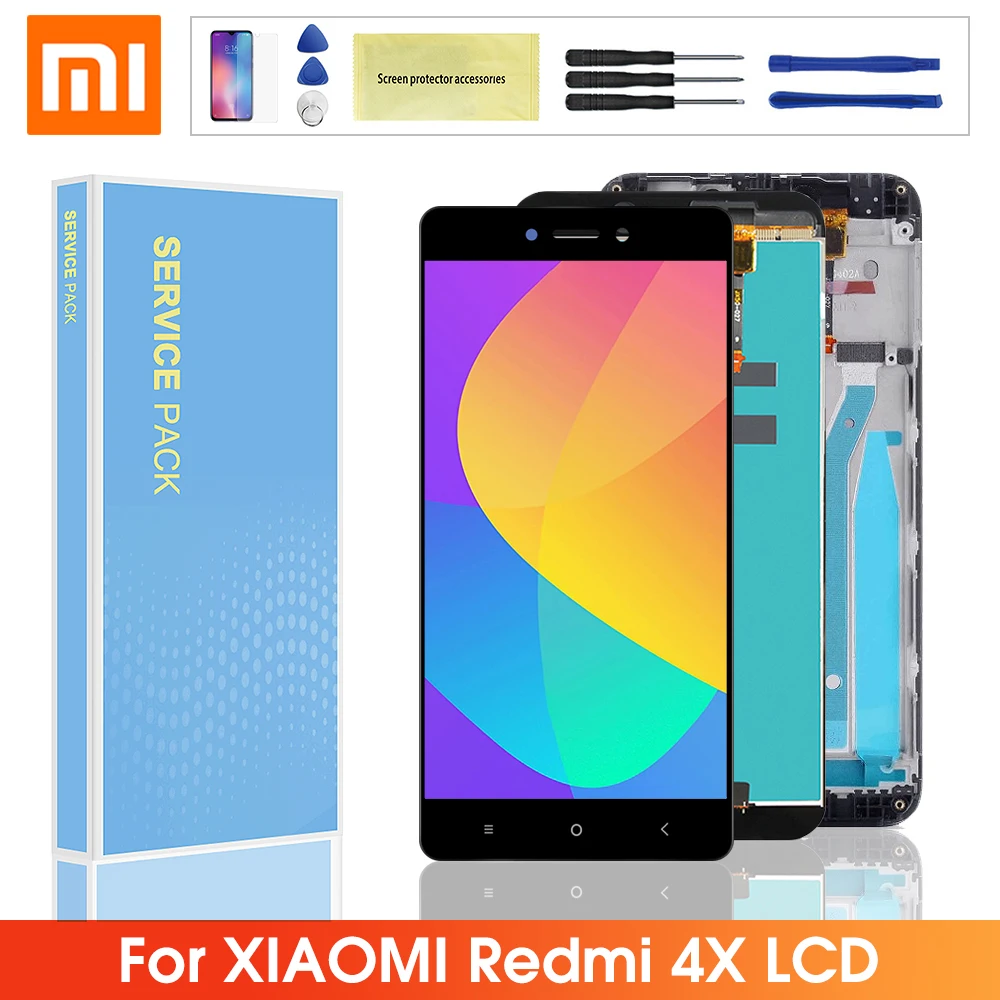 

5.0'' Original LCD For XIAOMI REDMI 4X LCD Display Touch Screen Digitizer Assembly Replacement With Frame For Xiaomi Redmi 4X