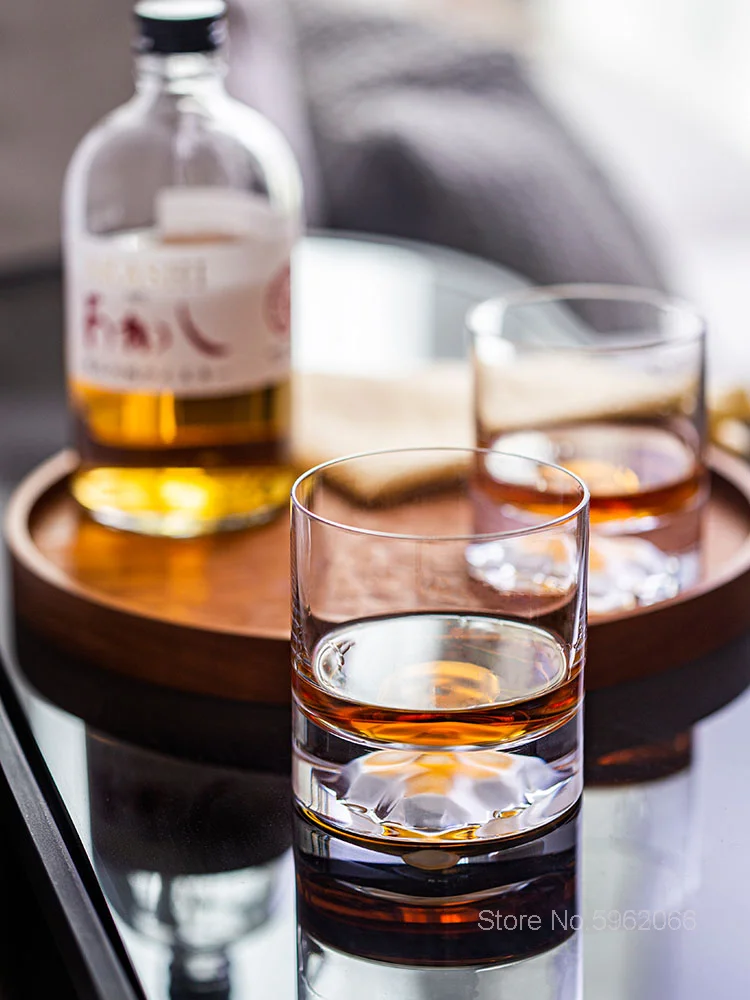 Cool Skull Face Crystal Old Fashioned Whisky Glass Devil Bottom Raised Rock Glass Chivas Whiskey Tumbler XO Brandy Snifter Cup