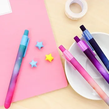 

Creative Cute Star Plastic Gel Pen Lovely Kawaii Jelly Black Ink Pen for Kids Gift Korean Stationery Cute Gel Pen