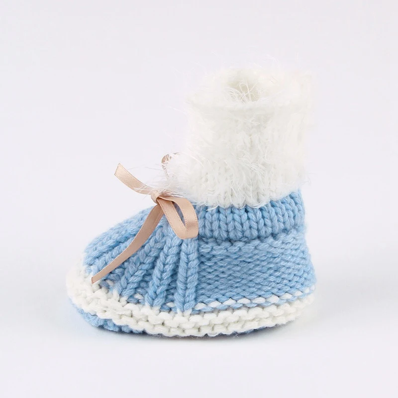 Осенне-зимняя детская обувь теплые детские ботинки милые детские теплые вязаные сапоги для малышей