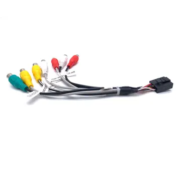 14 Pin Universal 7 RCA Output Wire Harness Subwoofer Cable Adapter Wiring Connector Android Radio Car DVD CD Accessories