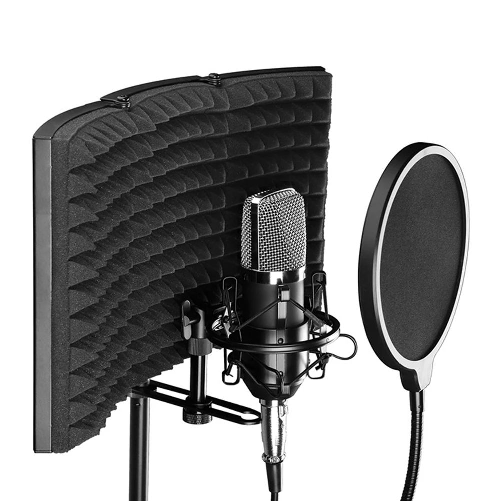 

Filter Windscreen Soundproof Foldable Speaking Isolation Shield Acoustic Studio Recording Foams Panel Microphone Sound Absorber