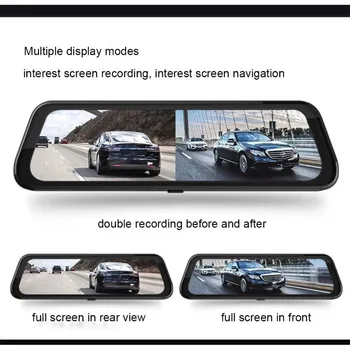 

10 inch Car DVR Dual Lens HD 1080P Touch Screen 16G Rear View Mirror Video Recorder Dash Cam Camera 170 Degree Driving Recorder