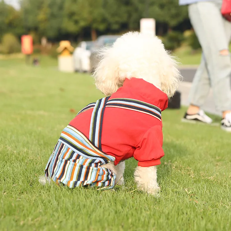 Комбинезоны и комбинезоны для собак плюшевая Одежда маленьких средних зимняя