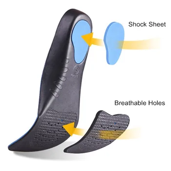 

Orthotic Gel High Arch Support Insoles Gel Pad EVA Arch Support Flat Feet For Women / Men orthopedic Foot pain Unisex