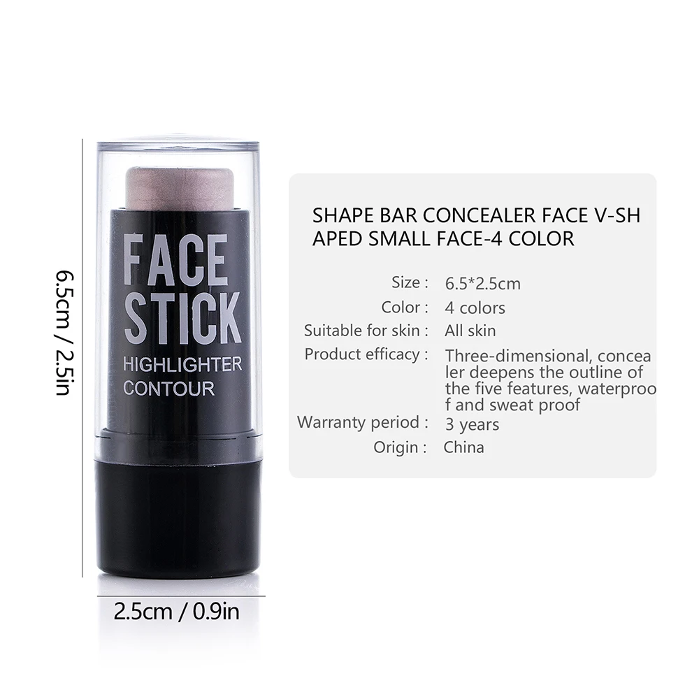 PERALICE Bar консилер V Shaped Small Face 4 цвета макияж контур 3D Deepens Sweatproof водонепроницаемый
