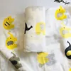 Cartoons Baby Blankets Baby Swaddle Bedding Infant Blankets Soft Breathable For Newborn 120x120CM Bamboo Fiber Cotton 4