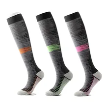 Men's elastic compression socks  stripes sports long barrel pressure ankle socks,Women compression socks
