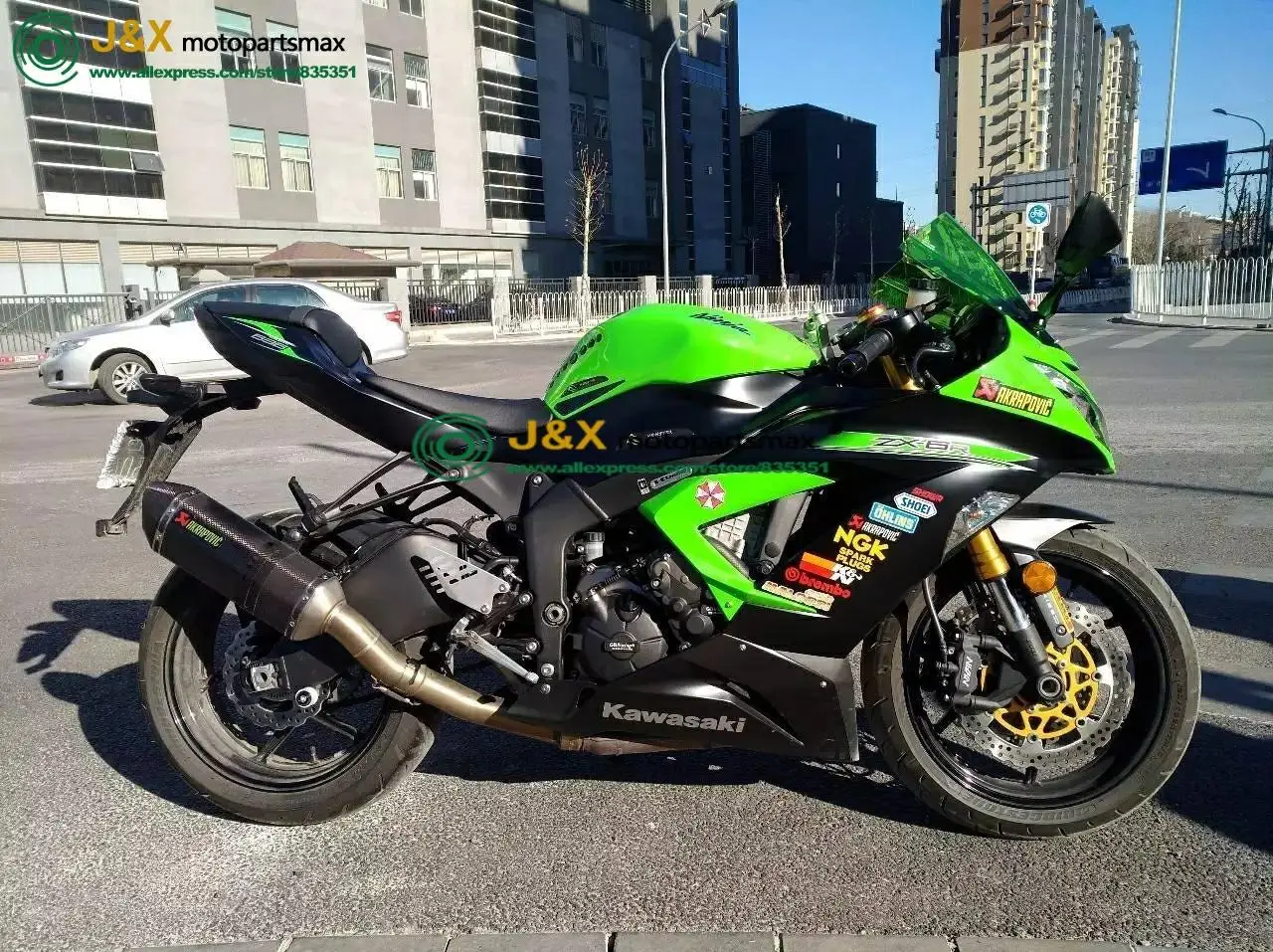 ZX 10R глушитель выхлопной трубы мотоцикла средняя труба полная система слипоны