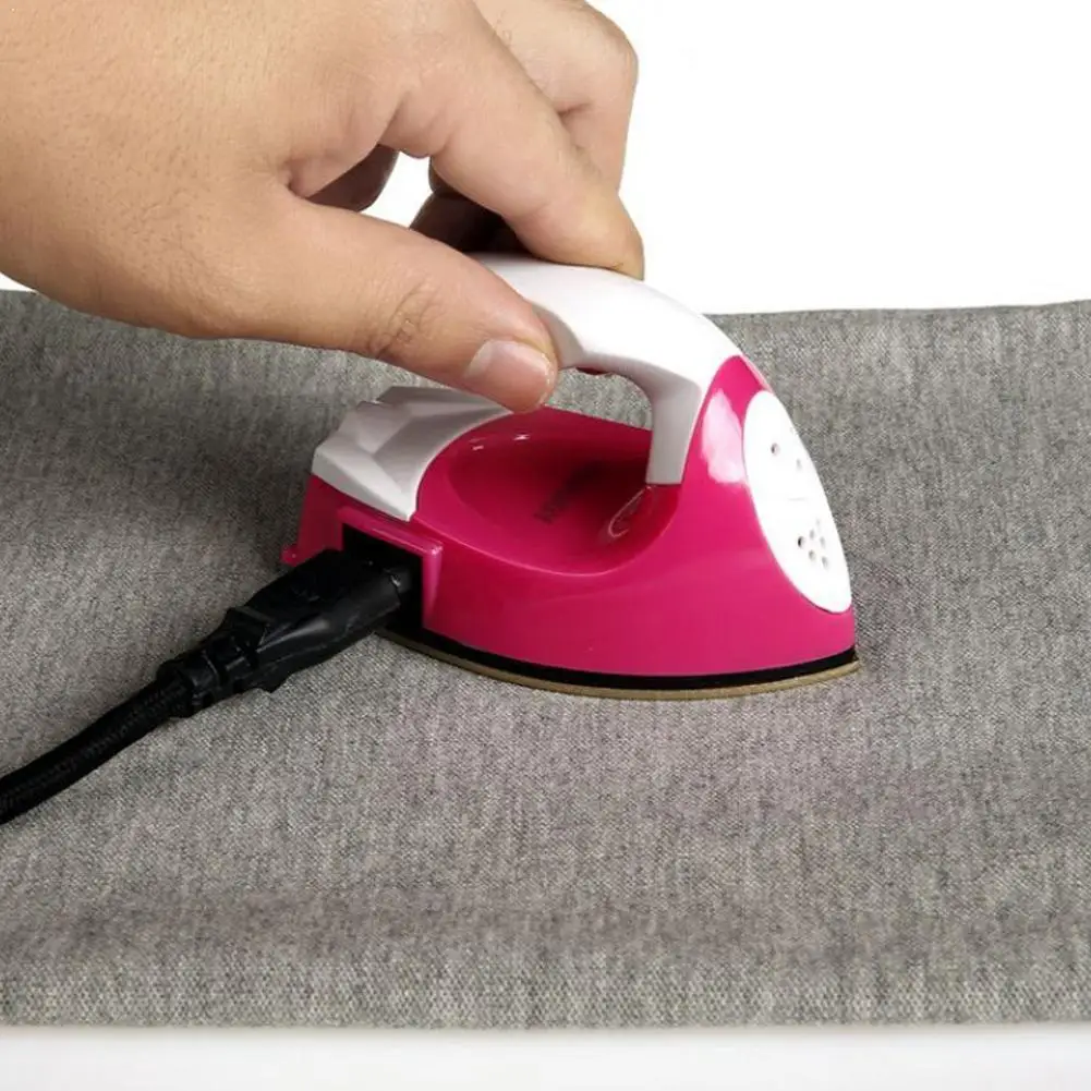 Mini plancha eléctrica portátil para viaje, almohadilla de costura para ropa, protección eléctrica, cubierta para el hogar, suministros de hierro L4G6