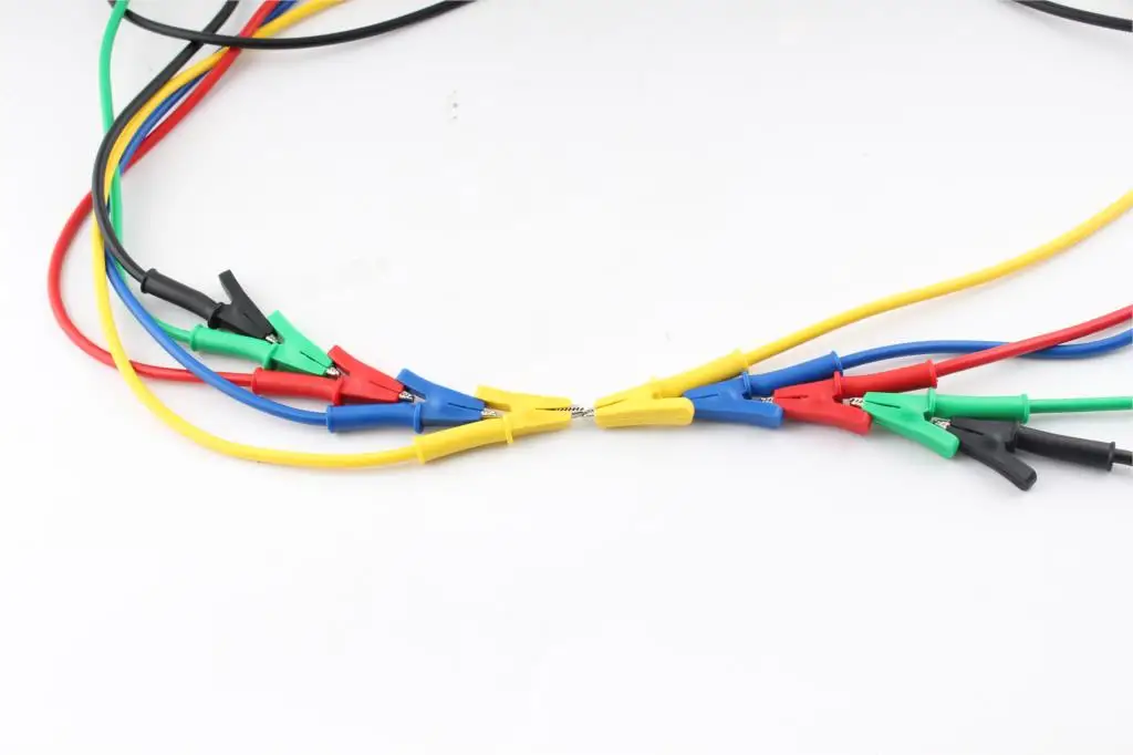 5 шт. мультиметр зажимы аллигатора электрические DIY Тестовые провода крокодил зажим Двойной тест Крокодил Зажимы Перемычка провода силикона
