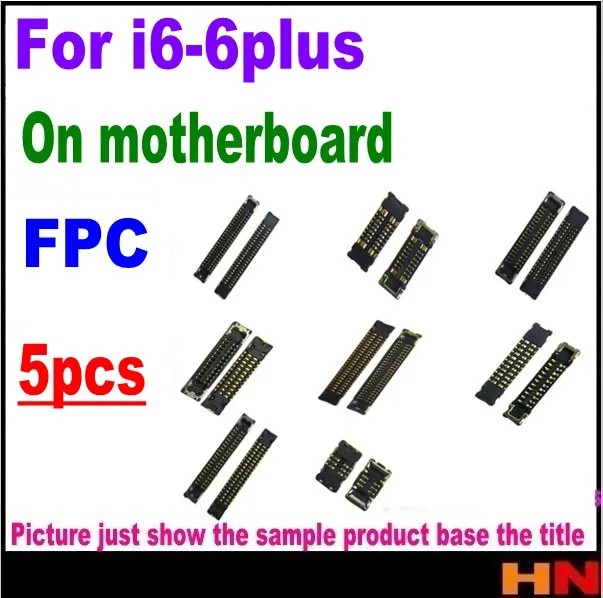 5pcs For iPhone 6 6p plus LCD Screen Display FPC Plug Connector Logic Board Power On/Off touch camera home button | Мобильные