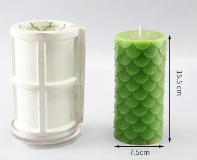 1 candle mold Мульти форма DIY ручной работы свеча форма сквама алмаз крест Форма цилиндрические свечи формы diy свечи формы lz15 - Цвет: 1 candle mold