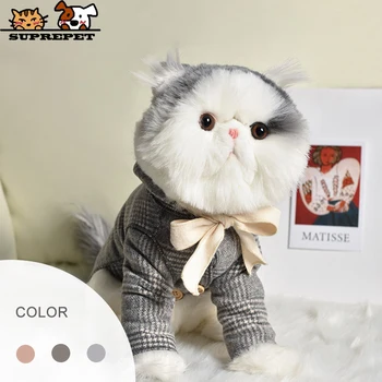 

SUPREPET Dog Clothing Cashmere Bow Coat Dog Costume Winter Warm Plus Velvet Puppy Clothes Pet Acessorios Cat Luxury Dog Clothes