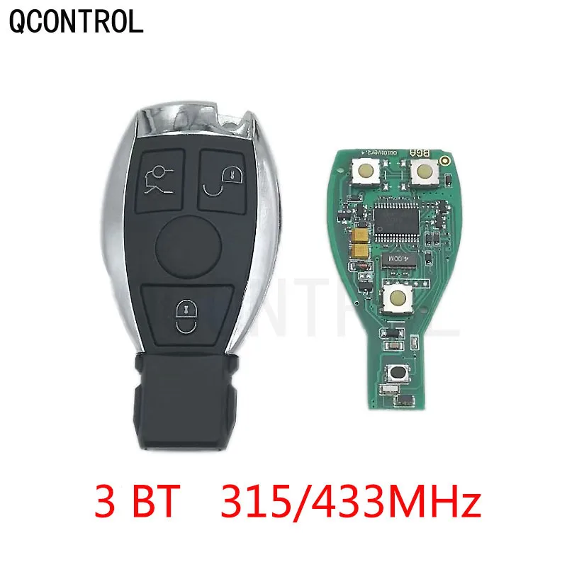 QCONTROL 3 кнопки смарт-пульт дистанционного управления для Mercedes Benz Год 2000+ поддерживает оригинальные NEC и BGA 315 МГц или 433,92 МГц