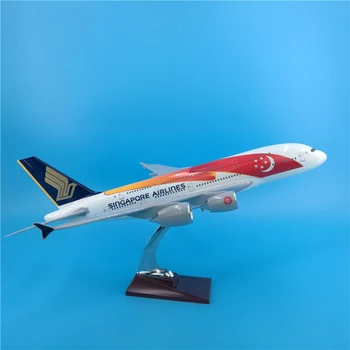 

45cm Singapore Airlines A380 50th Anniversary Edition Painter Plane Model Free Flight Model Airplane A380 Aviation Souvenir Toys