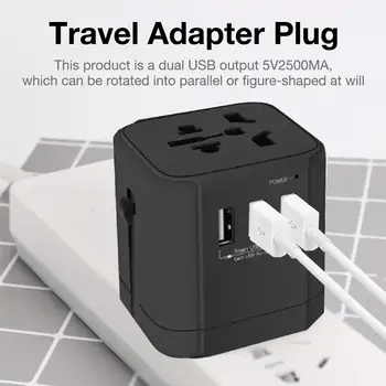 

Travel Adapter Plug USB Universal Conversion Plug With USB Ports For Outdoor Travel Dropshhipping Wholesale