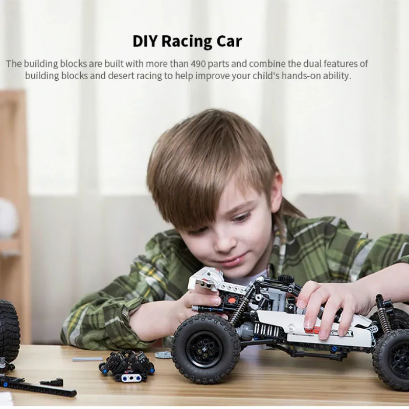 Xiaomi Mitu Building Blocks Robot Desert Racing Car DIY Educational Toys Ackermann Steering Cylinder piston linkage Kids Gift (2)