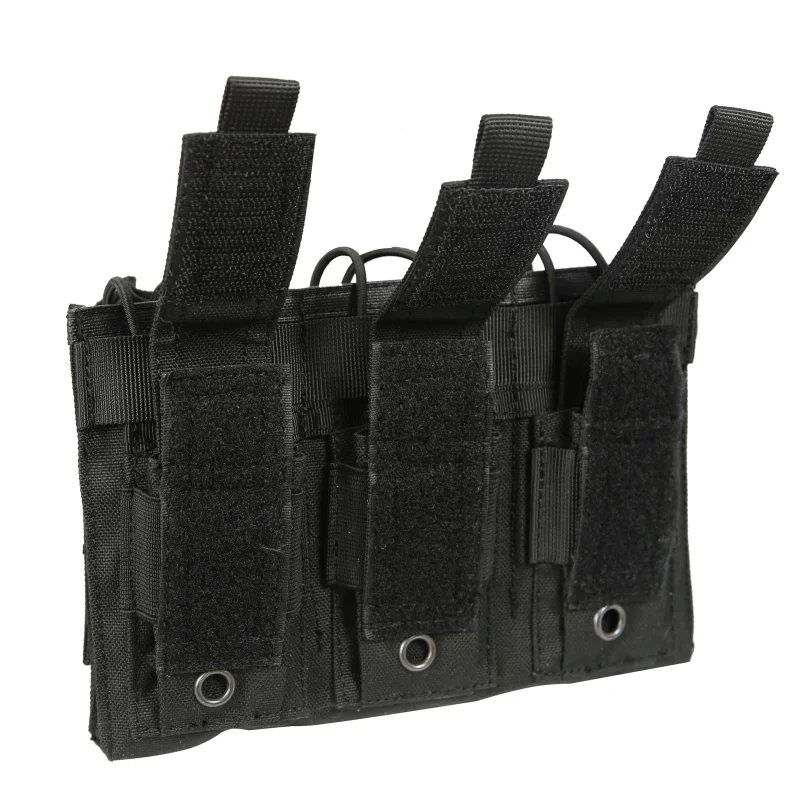 

1000D Nylon Tactical MOLLE Triple Open-Top Magazine Pouch FAST Military Paintball Equipment AK AR M4 FAMAS Mag Pouch