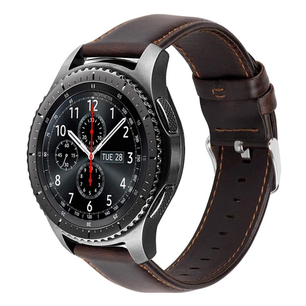 

20mm 22mm Leather Band for Samsung Galaxy Watch4 44mm 40mm Strap/Galaxy Watch 4 Classic 46mm 42mm/Galaxy Watch3 45mm Bracelet