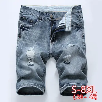 

2020 Summer New Men's Stretch Short Masculino Jeans Fashion Casual Slim Cotton Denim Shorts Male Clothes
