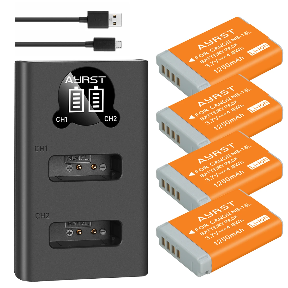 1250Mah Nb-13L Nb 13L Batteria Akku + Doppio Caricatore Per Canon G7X G9X G5X G7X Mark Ii G9X Mark Ii Sx620 Hs Sx720 Hs Camera