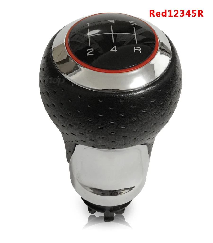5/6 Скорость рукоятка для рычага переключения передач палка ручной стабилизатор для Audi A4 B6 B7 B8 A6 S4 8K A5 8T Q5 8R гибкие чехлы из термопластичного полиуретана(Ibiza 6J Seat Leon Mk1 Golf Passat 12 мм - Название цвета: RED12345R