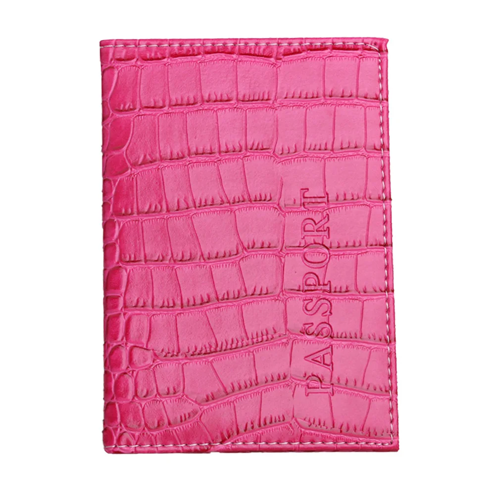 

PU Leather Credit Card Holder Card Holder Crocodile Texture Passport Holder Protector Business Card Soft Passport Cover